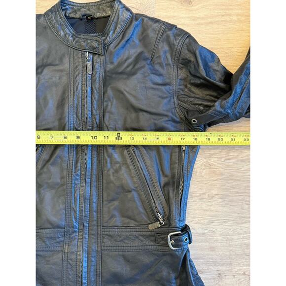 Harley Davidson Women’s Black Leather Motorcycle Jacket Small Genuine Leather - Picture 8 of 11